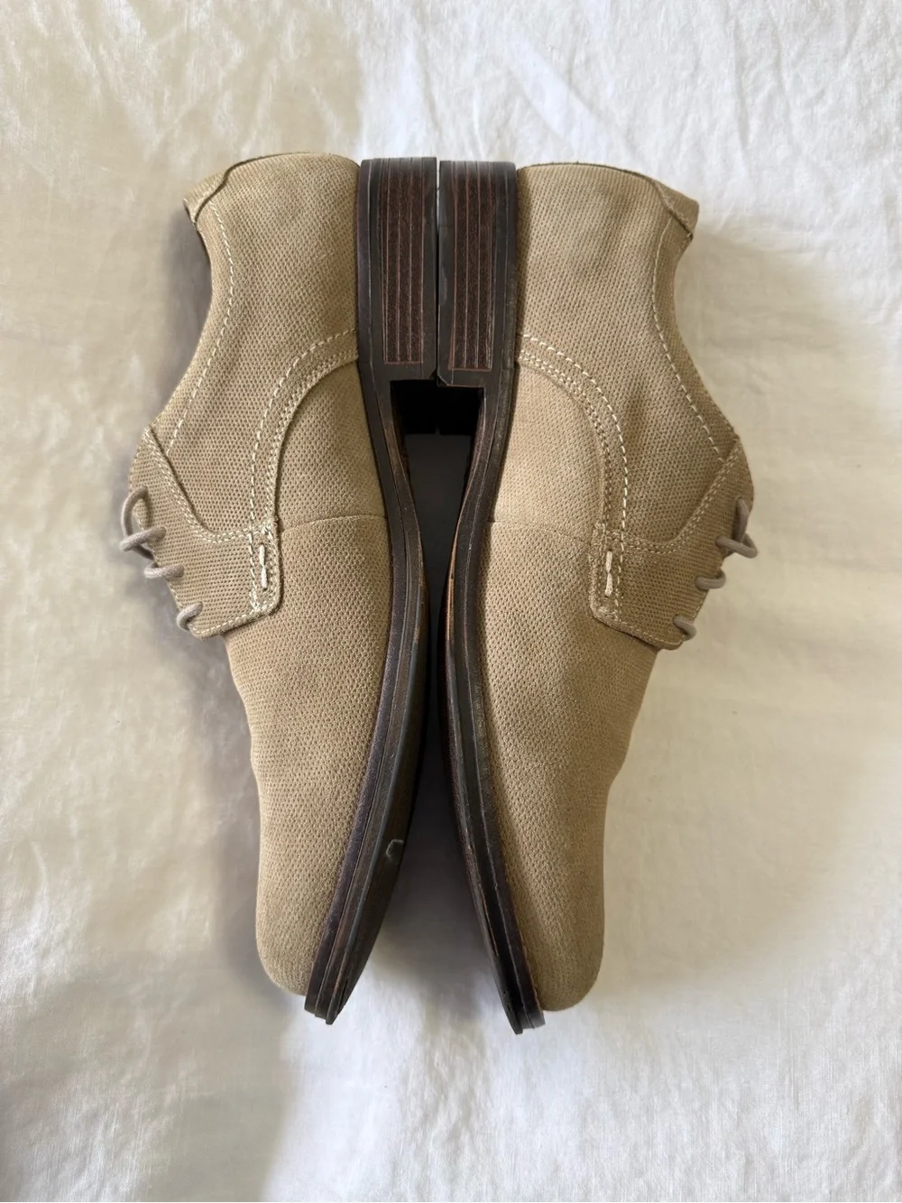 CHAPS | Mens 11 | Vandale Shoes Taupe Suede Leather Oxfords Lace Up